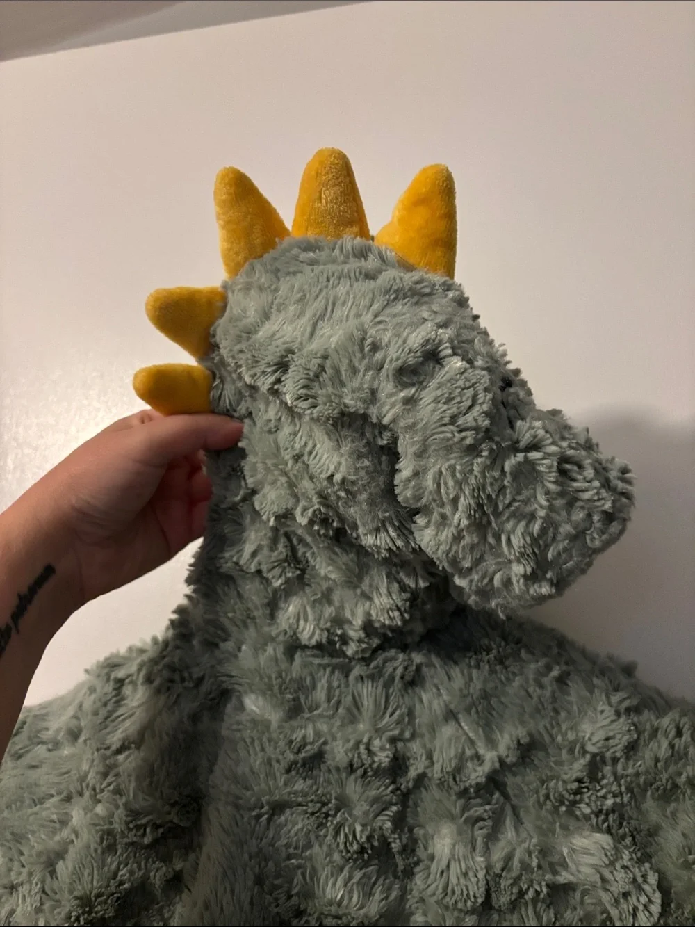 Koala Baby Cozy Sage Green Plush Baby Dinosaur Fleece One-Piece Footie 9-12M